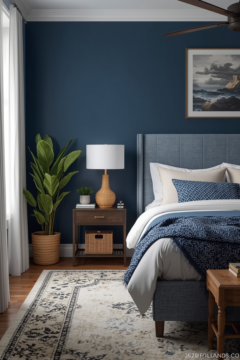 Snug Blue Bedroom Layout Concepts