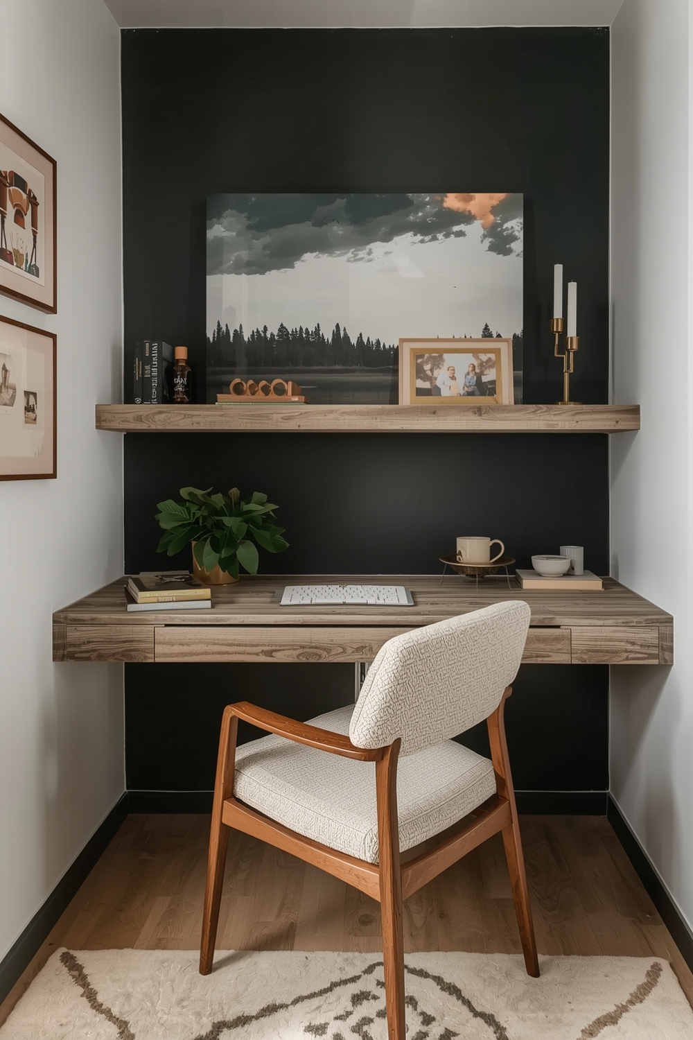 Snug Fireplace Workspace Idea Examples