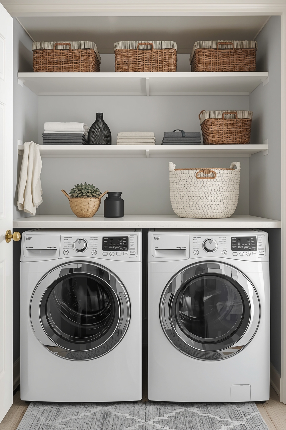 Snug Laundry Room Storage Concepts