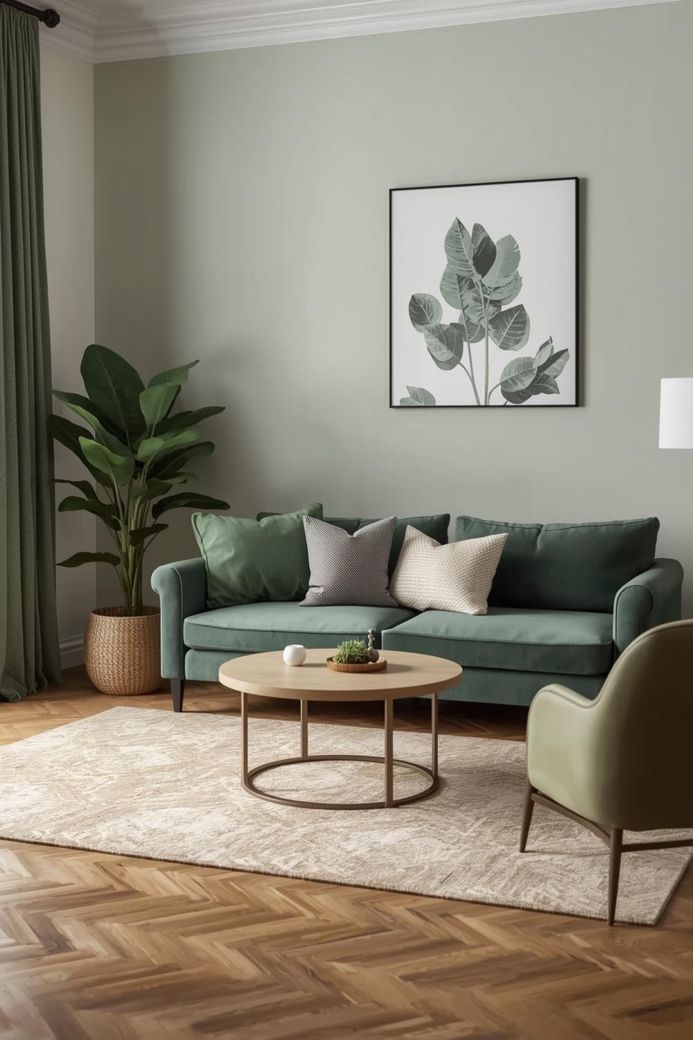 Snug Sage Green Living Room Layout Concepts