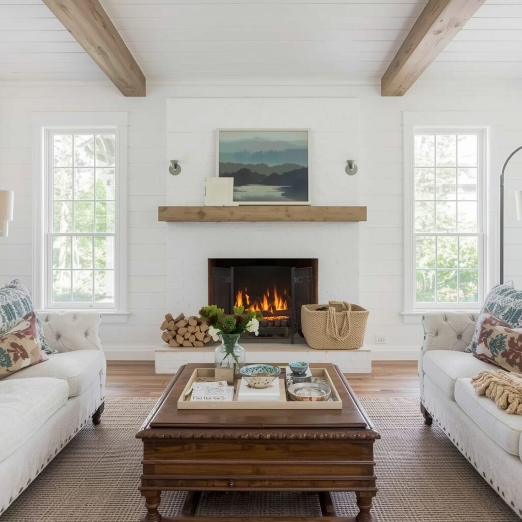 Cozy Farmhouse Fireplace