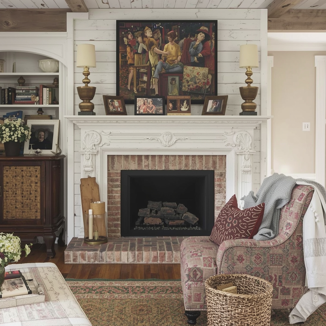 Cozy Farmhouse Fireplace