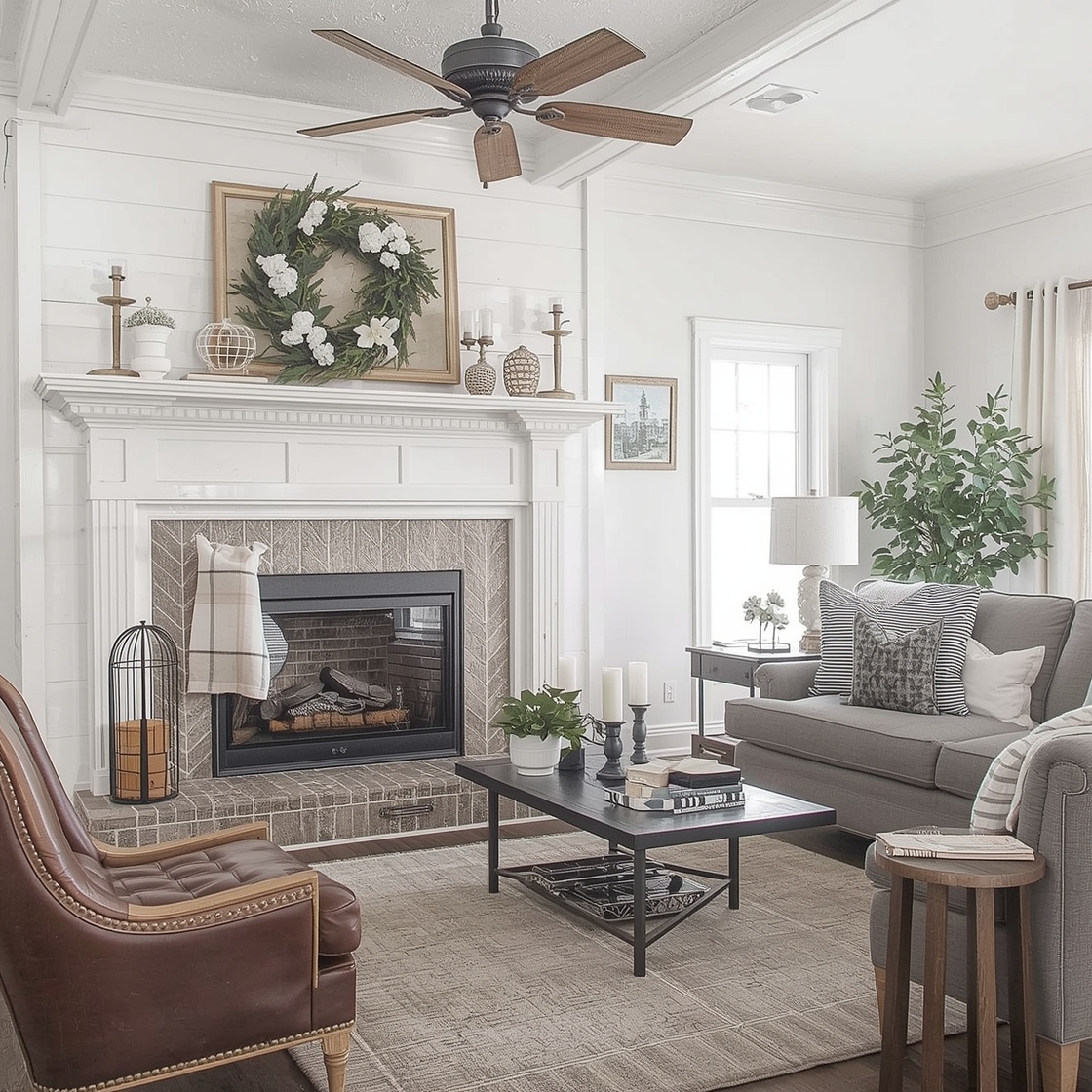 Cozy Farmhouse Fireplace