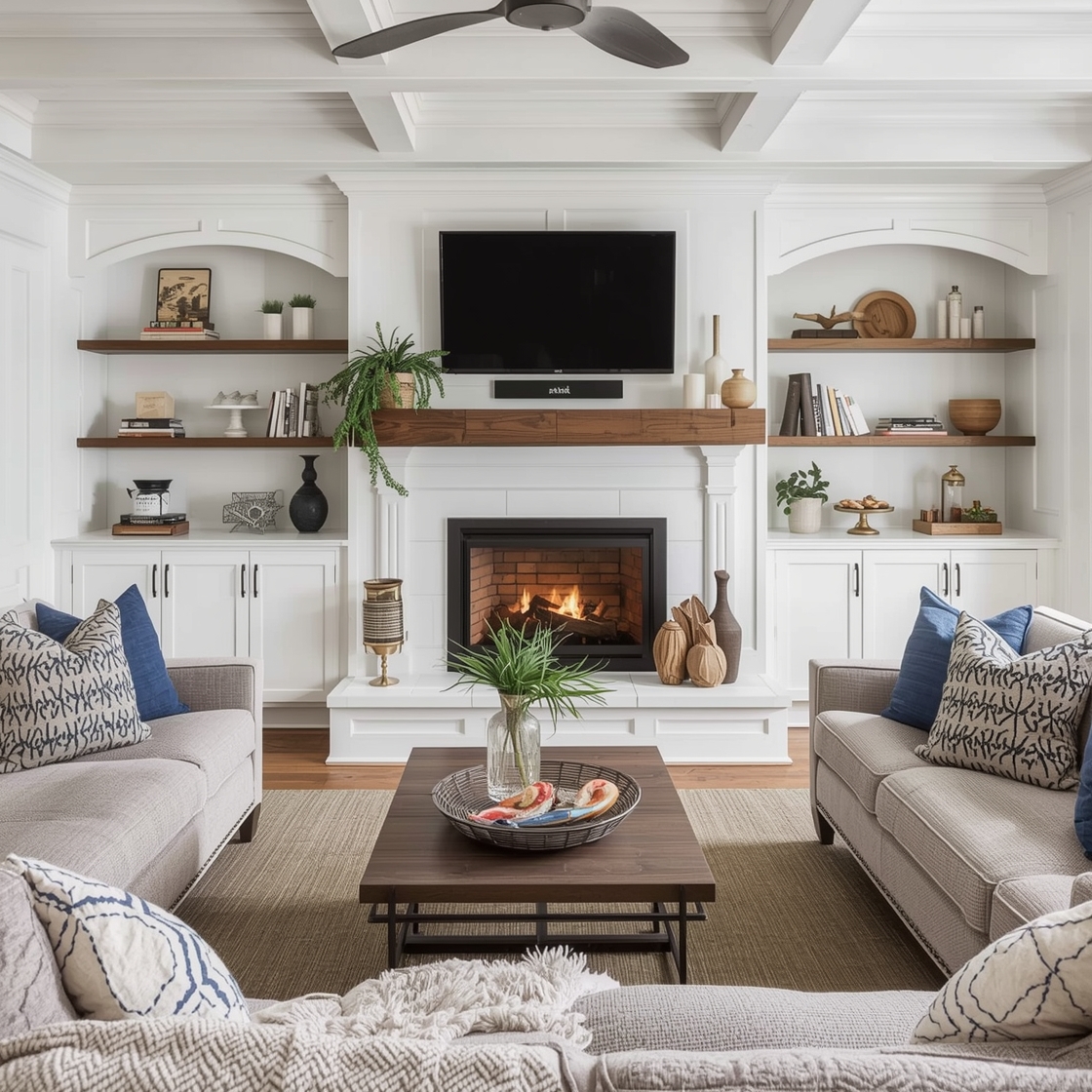 Cozy Farmhouse Fireplace