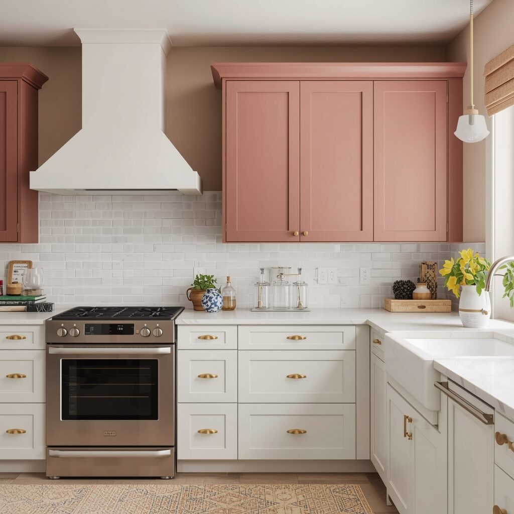 Two-toned kitchen cabinet color