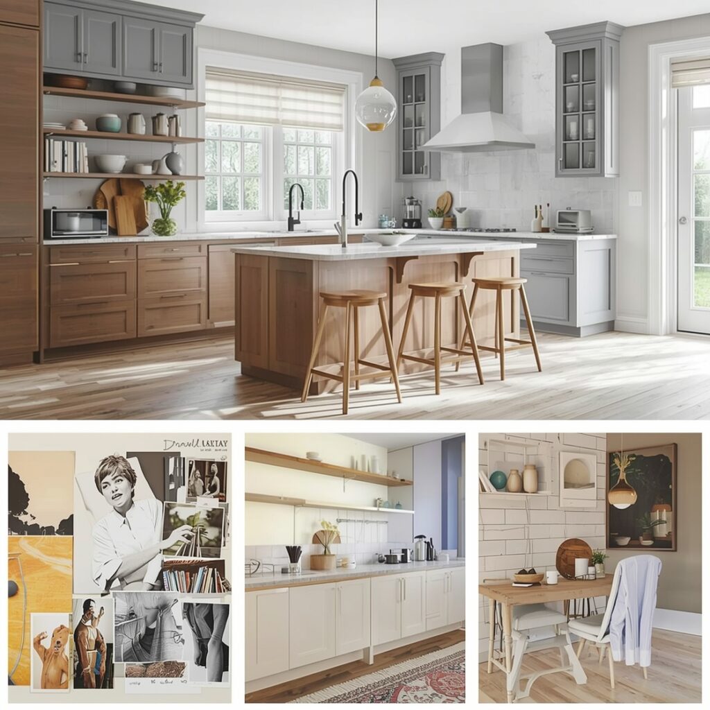 Two-toned kitchen cabinet color