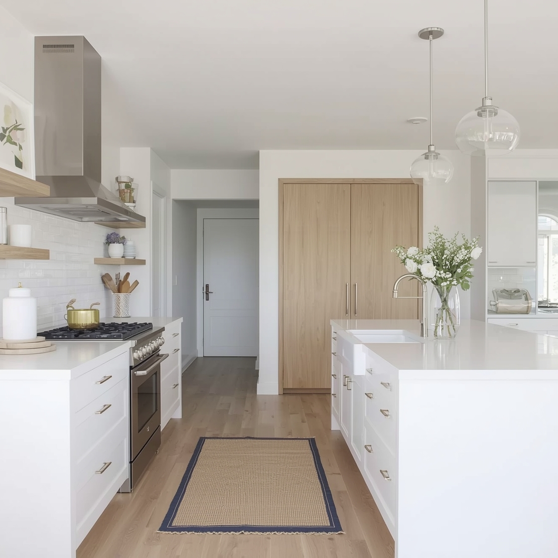 White Oak White Kitchen